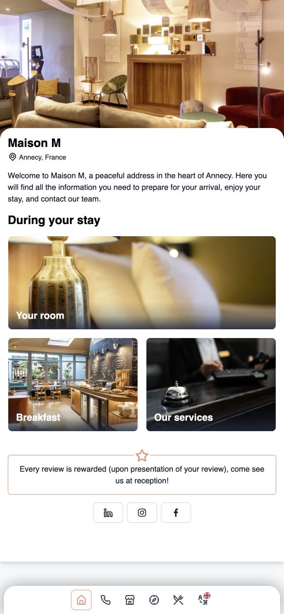 Explore the guide as a guest sees it.