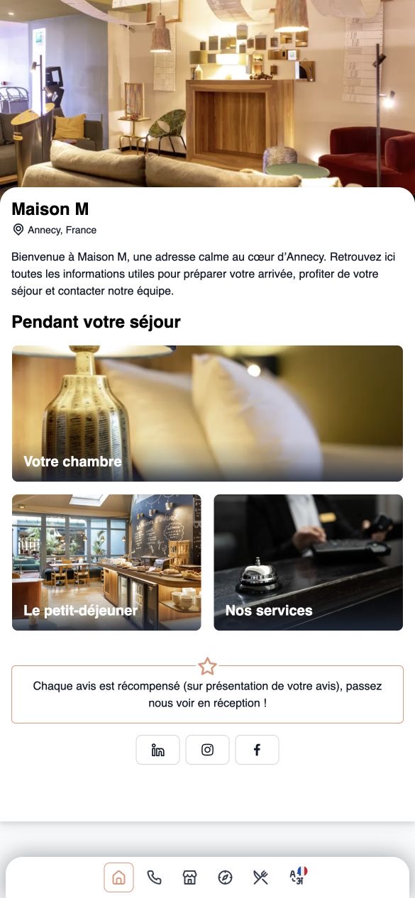 Découvrez le livret tel qu’un voyageur le consulte.