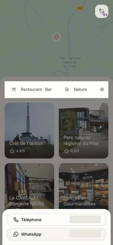 Interface mobile actuelle du livret